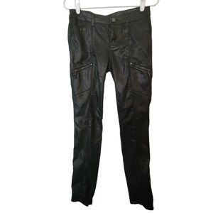 white house black market black pleather pants size 0